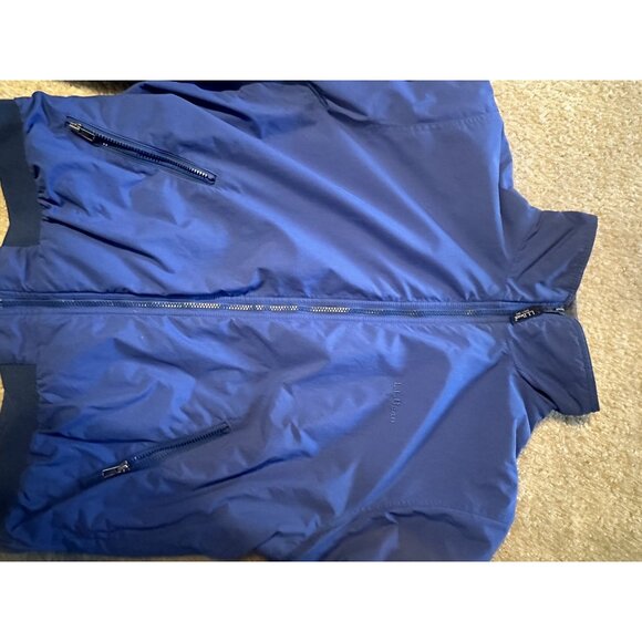 L.L BEAN Vintage Men’s Fleece Lined Jacket Blue Size L Warm-Up Bomber Skiing - Picture 2 of 8